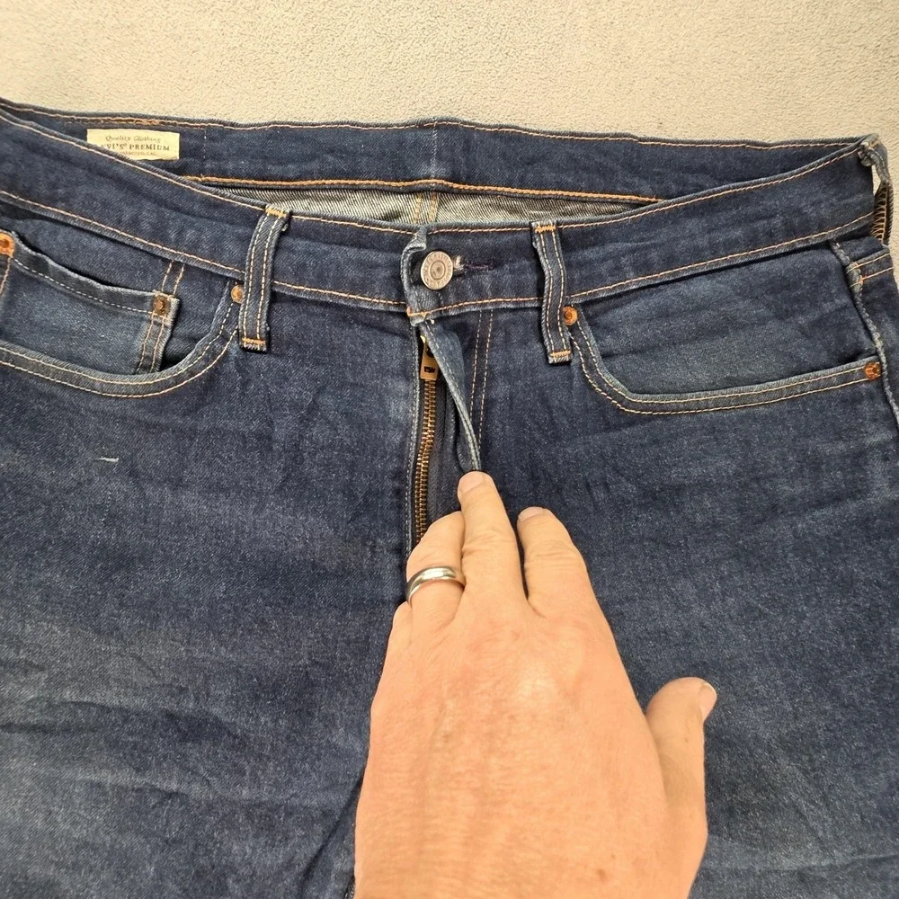 Levis 502 Jeans Mens‎ Selvedge Blue Med Wash Regular Fits 36x29